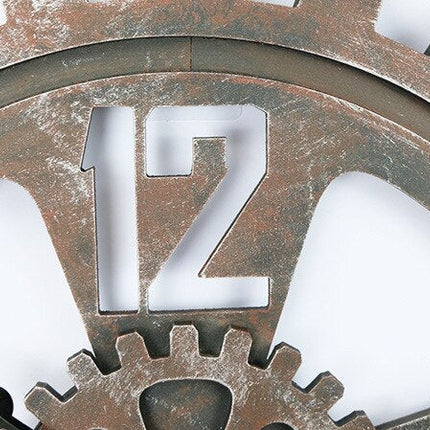 Iso seinäkello ison hammasrattaan muotoinen