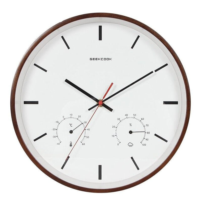 Seinäkello lämpömittarilla ja hygrometrillä