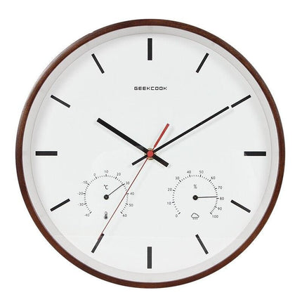 Seinäkello lämpömittarilla ja hygrometrillä