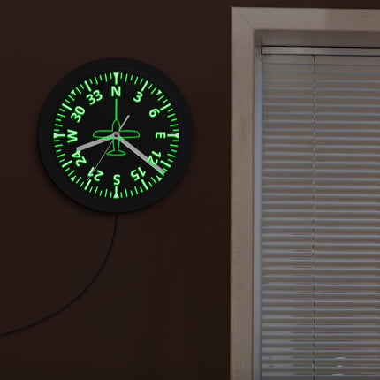 Lentokoneen mittaristo LED-seinäkello