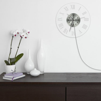 Moderni LED-seinäkello roomalaisilla numeroilla