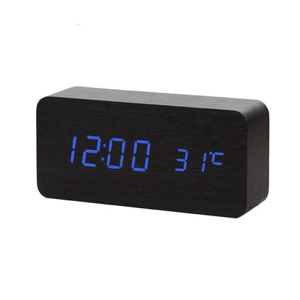 Digitaalinen LED-herätyskello lämpömittarilla
