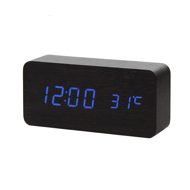 Digitaalinen LED-herätyskello lämpömittarilla
