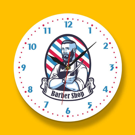 Retro-seinäkello parturiliikkeen sisustukseen