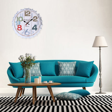 Vintage seinäkello pullonkorkki design