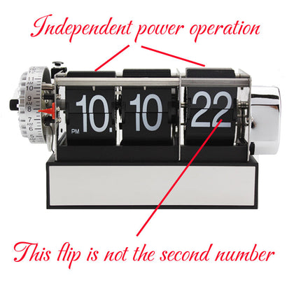 Pöytäkello kääntömekanismilla ja sekunneilla