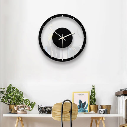 Musta minimalistinen moderni seinäkello