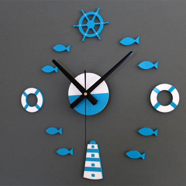 Merellinen 3D-seinäkello tee-se-itse