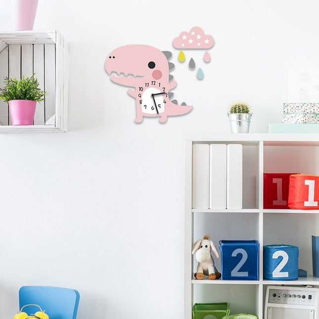 Suloinen dinosaurus-seinäkello lastenhuoneeseen