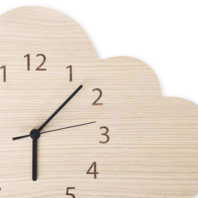 Pilven muotoinen puinen lasten seinäkello