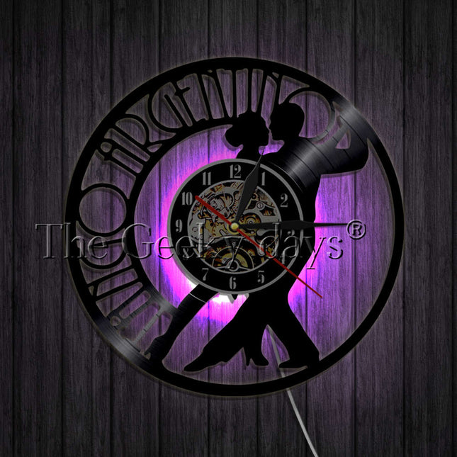 Tango tanssi vinyylilevy seinäkello