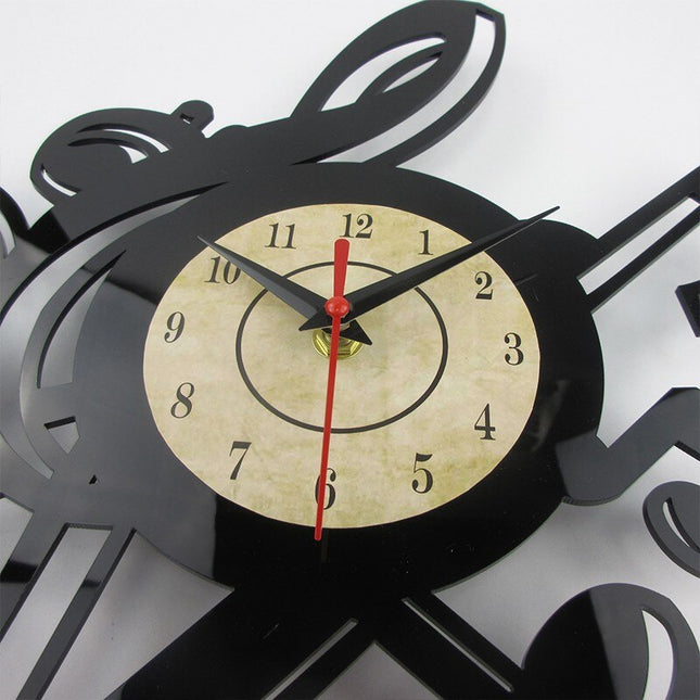 Musiikkinuotti vinyylilevy seinäkello