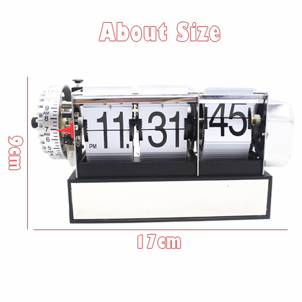 Pöytäkello kääntömekanismilla ja sekunneilla