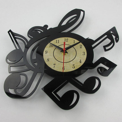 Musiikkinuotti vinyylilevy seinäkello