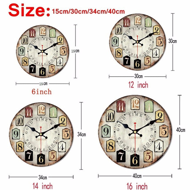 Romanttinen seinäkello vaaleanpunaisilla ruusuilla