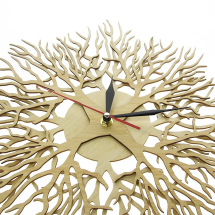 Puun juuret design puinen seinäkello