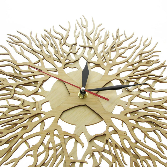 Puun juuret design puinen seinäkello