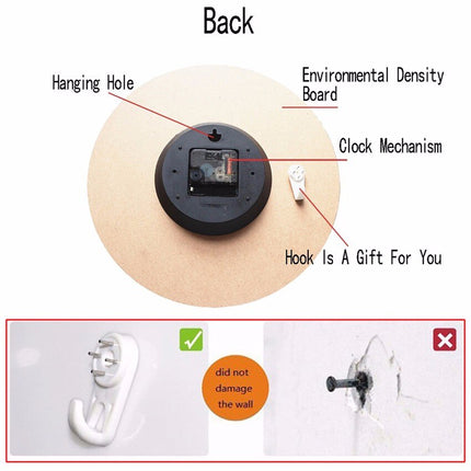 Trooppinen seinäkello vihreillä lehtikuvioilla