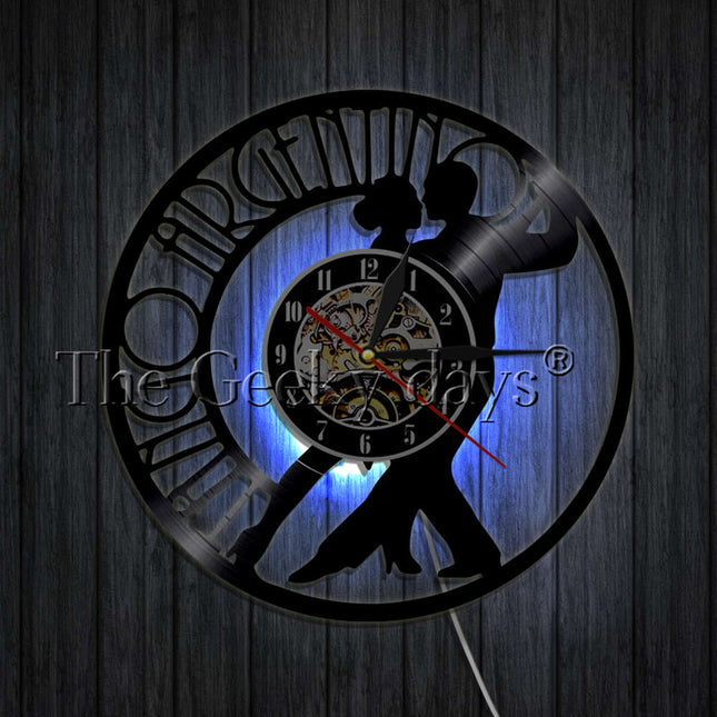 Tango tanssi vinyylilevy seinäkello