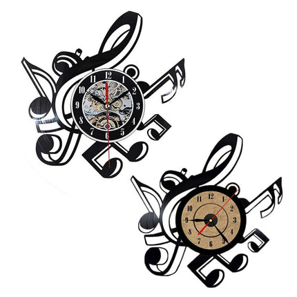 Musiikkinuotti vinyylilevy seinäkello