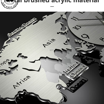 Iso maailmankartta seinäkello keittiöön