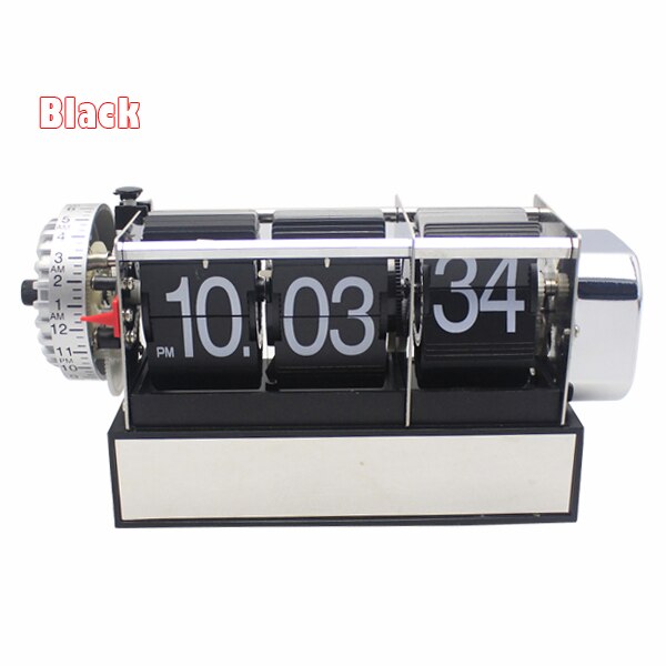 Pöytäkello kääntömekanismilla ja sekunneilla