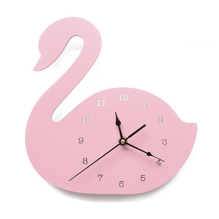 Vaaleanpunainen flamingo lasten seinäkello