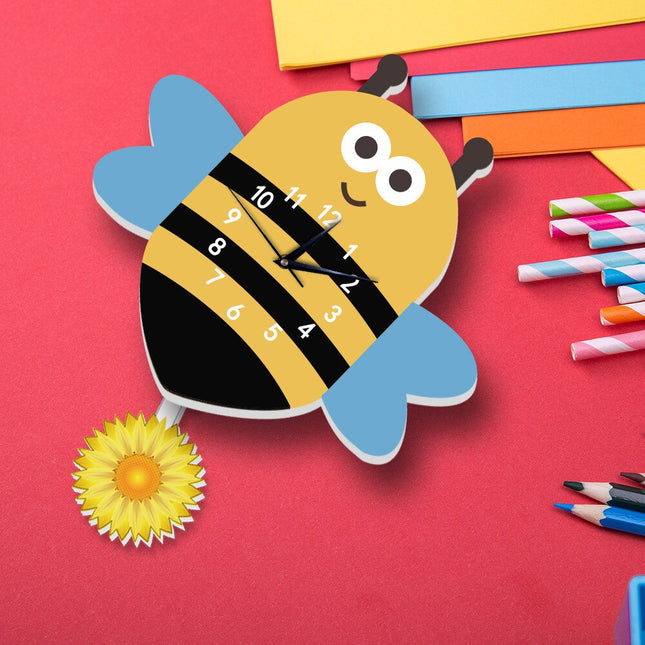 Aurinko ja sateenkaari seinäkello lapsille