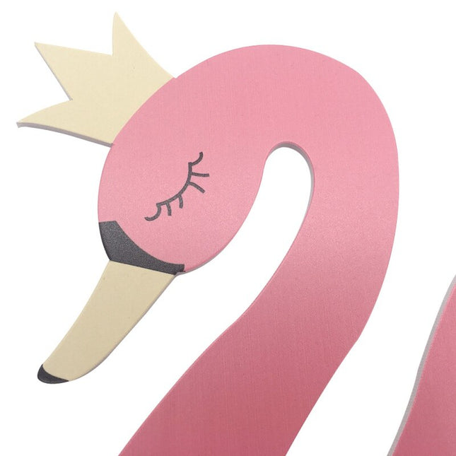 Joutsen-seinäkello kruunulla lastenhuoneeseen