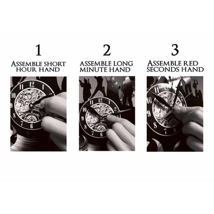 Parturi-aiheinen vinyylilevy seinäkello miehelle