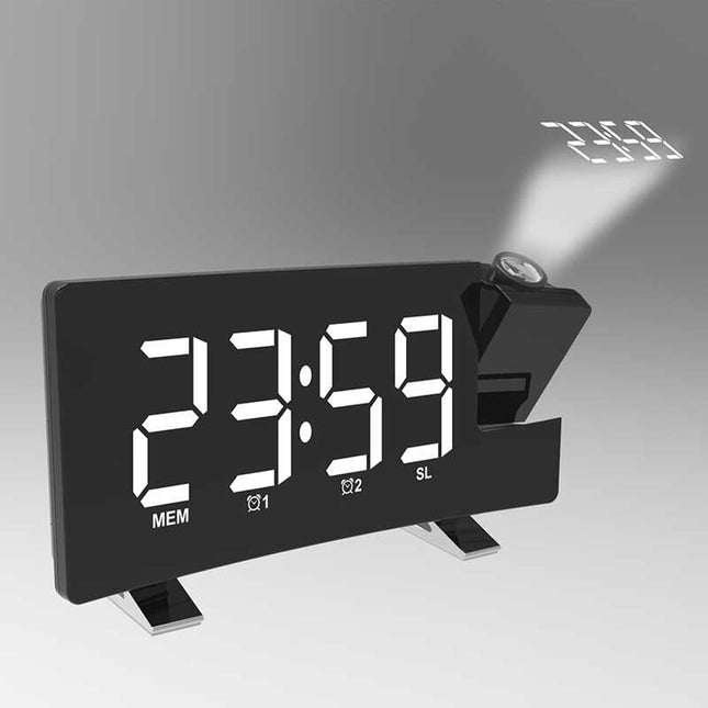 Digitaalinen LED-pöytäkello projektorilla