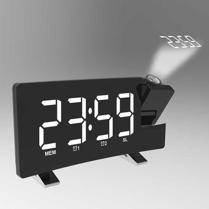 Digitaalinen LED-pöytäkello projektorilla