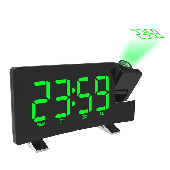 Digitaalinen LED-pöytäkello projektorilla