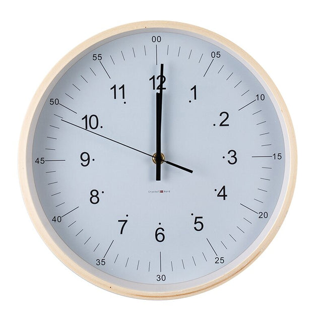 Skandinaavinen seinäkello pastellisävyillä