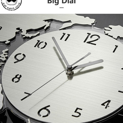 Iso maailmankartta seinäkello keittiöön