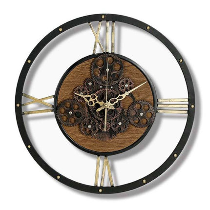 Iso seinäkello liikkuvilla rattailla