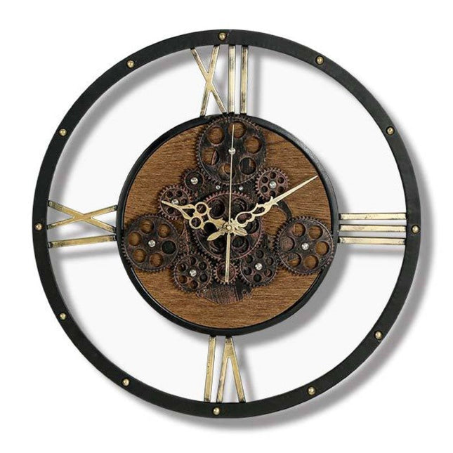 Iso seinäkello liikkuvilla rattailla