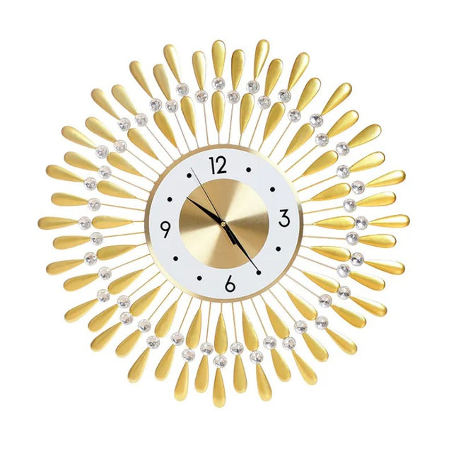 Koristeellinen aurinko seinäkello olohuoneeseen