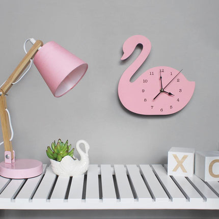 Vaaleanpunainen flamingo lasten seinäkello
