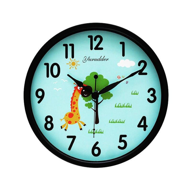 Lasten seinäkello hauskalla kirahvilla
