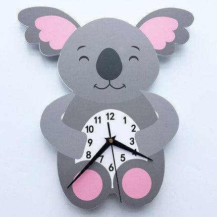 Söpö koala-seinäkello lastenhuoneeseen