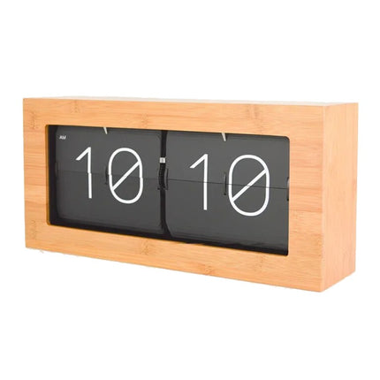 Retro puukoteloinen kääntökello pöydälle