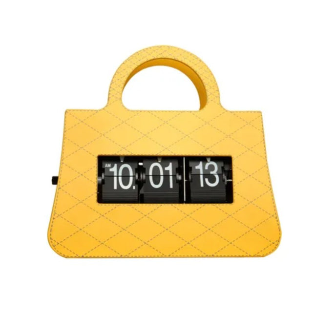 Käsilaukun muotoinen moderni kääntökello