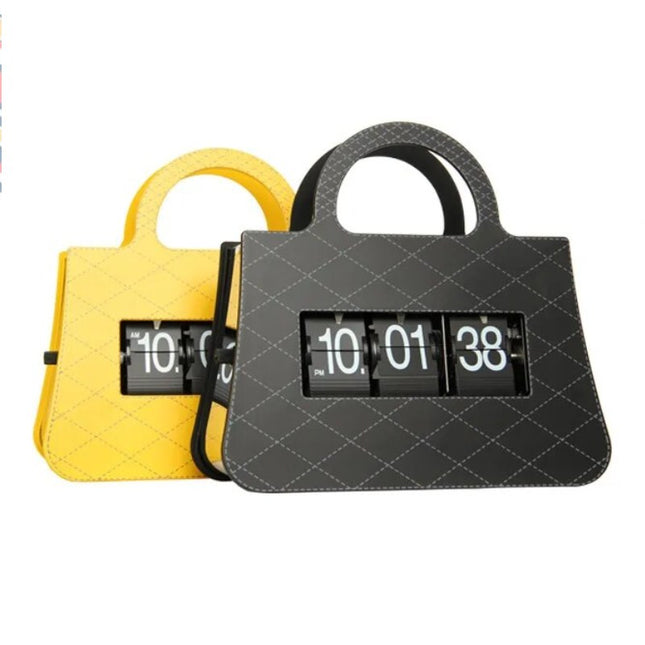 Käsilaukun muotoinen moderni kääntökello