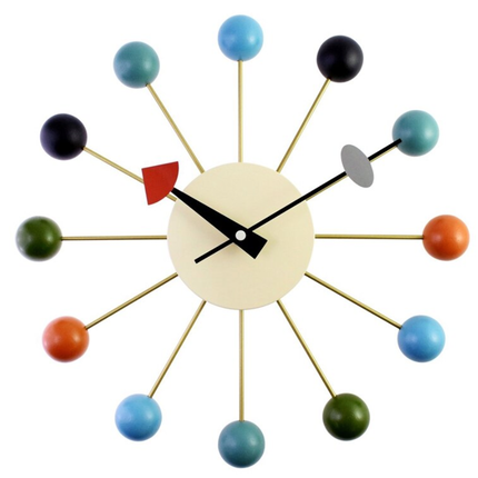 Värikäs moderni design palloseinäkello