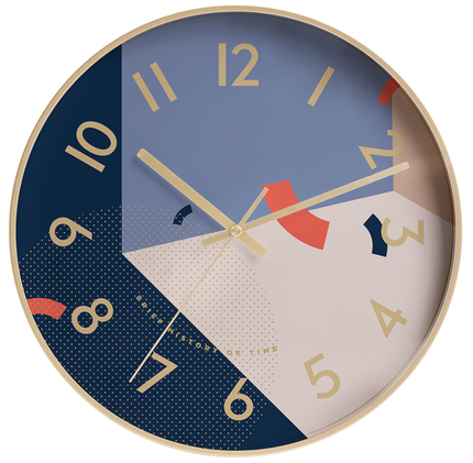Värikäs retrotyylinen design-seinäkello