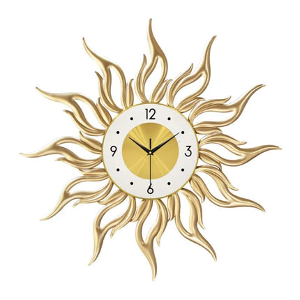 Koristeellinen aurinko seinäkello olohuoneeseen