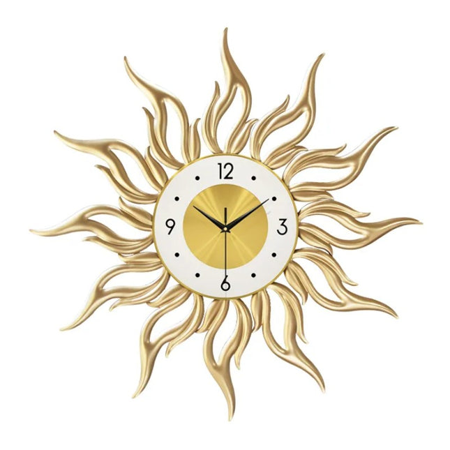 Koristeellinen aurinko seinäkello olohuoneeseen