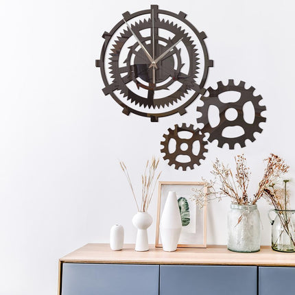 Kolmois-hammasratas design seinäkello