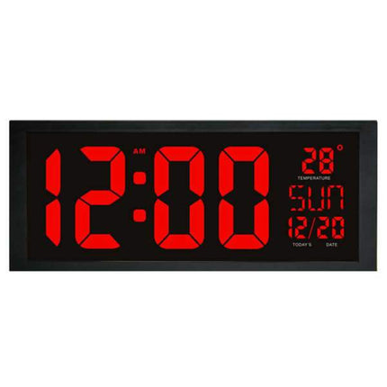 Suuri langaton digitaalinen LED-seinäkello
